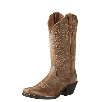 Ariat Round Up Square Toe - Western Laarzen Bruin Dames - 11347-661